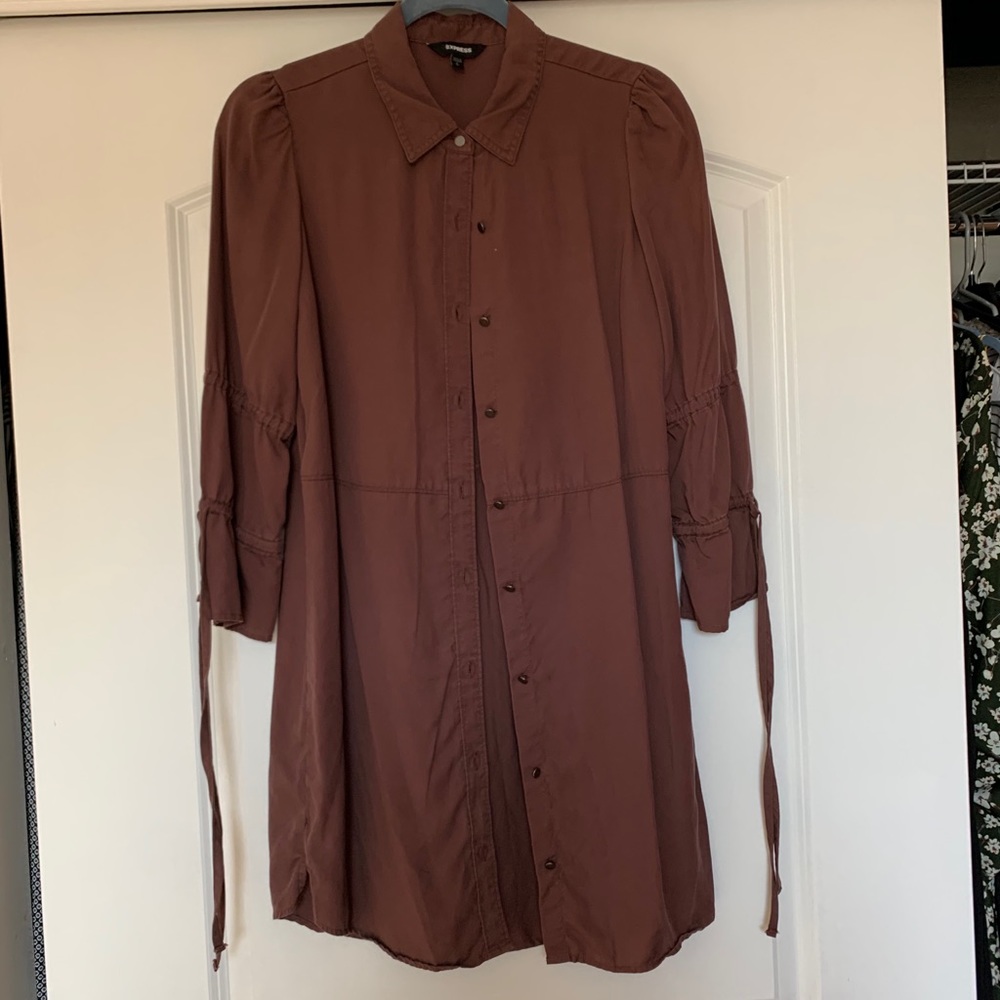 Express button up dress